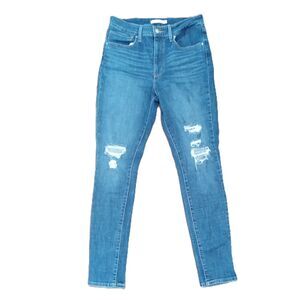 Levi's 8 / 30 Women's Distressed 721 High Rise Skinny Stretch Jeans
